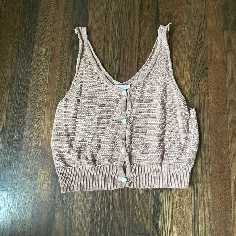 Sincerely Jules button down sweater vest tank
